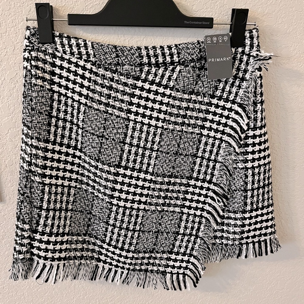 Tweed Black and White Mini Skirt